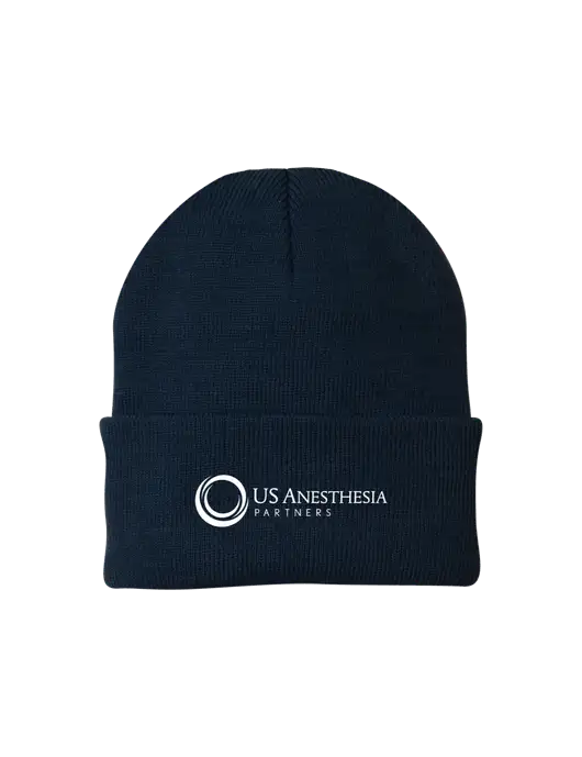 Navy Knit Cap w/US Anesthesia Partners Logo