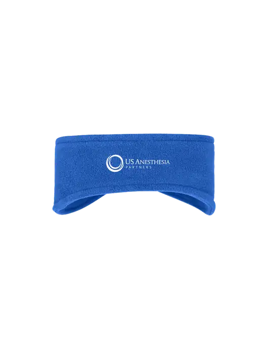 Royal Stretch Fleece Headband w/US Anesthesia Partners Logo