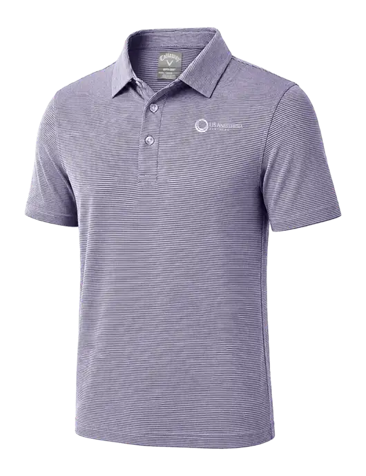 Callaway Navy Fine Line Stripe Polo w/US Anesthesia Partners Logo