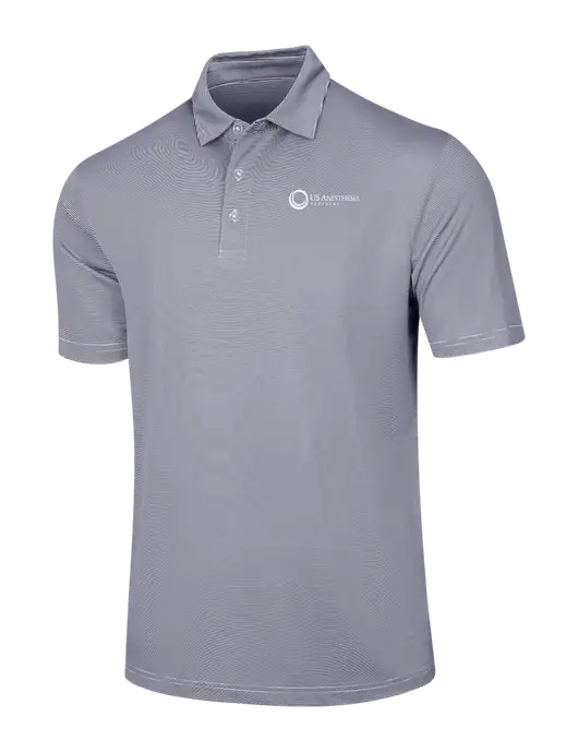 Callaway Navy Fine Line Stripe Polo w/US Anesthesia Partners Logo
