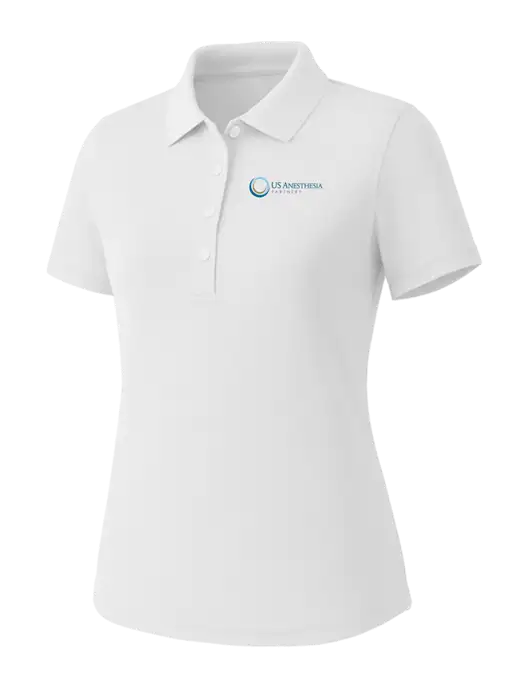 Callaway Womens Core Bright White Performance Polo w/US Anesthesia Partners Logo