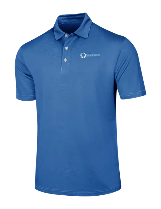 Callaway Royal Blue Fine Line Stripe Polo w/US Anesthesia Partners Logo