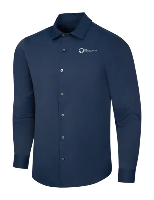 Navy City Stretch Shirt w/US Anesthesia Partners Logo