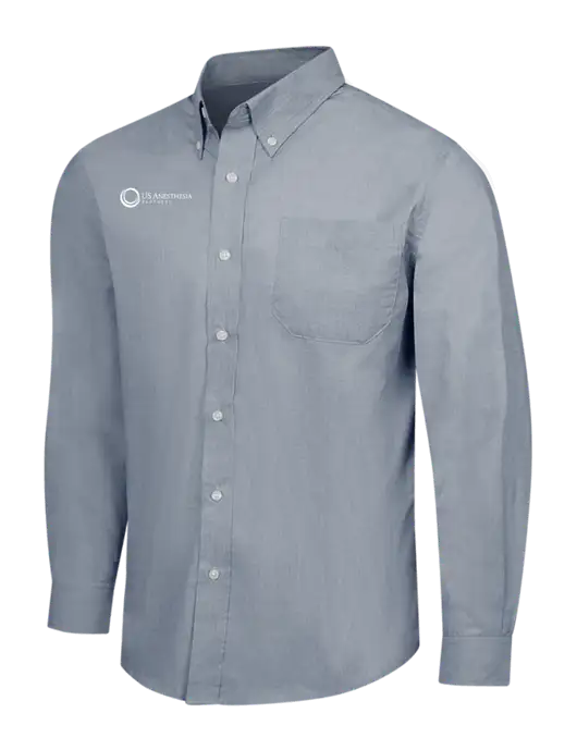 Navy Frost Crosshatch Easy Care Shirt w/US Anesthesia Partners Logo