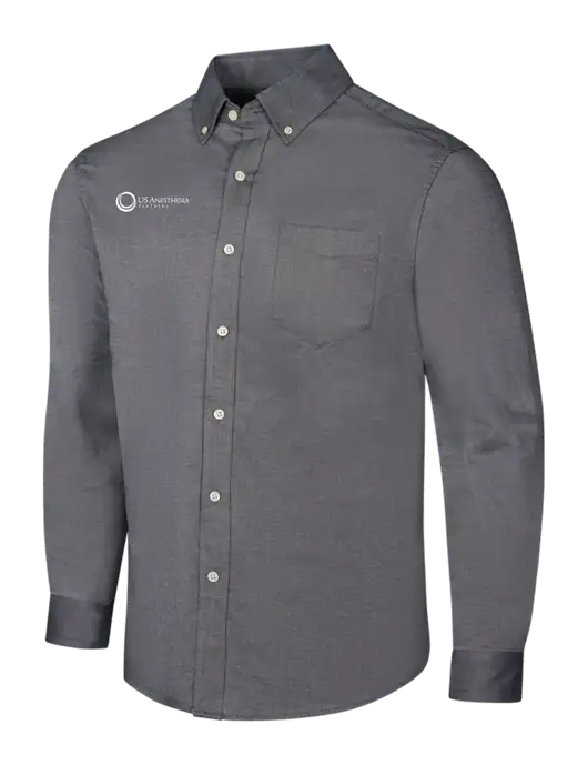 Dark Grey SuperPro Oxford Shirt w/US Anesthesia Partners Logo