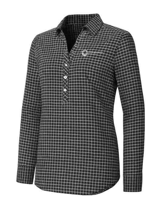 Womens Dark Grey/White City Stretch Shirt w/US Anesthesia Partners Logo