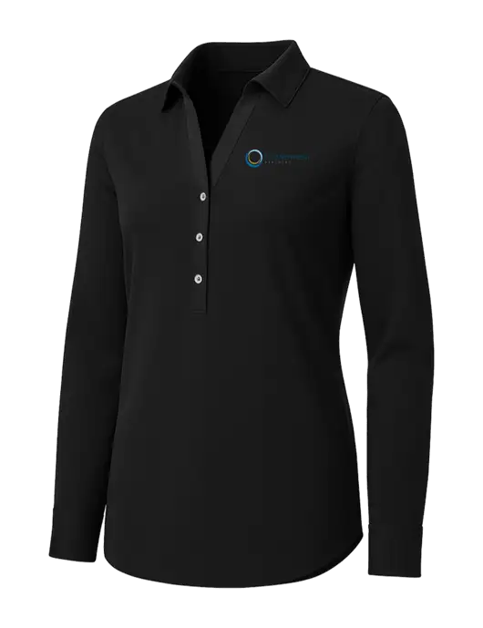 Womens Black City Stretch Shirt w/US Anesthesia Partners Logo