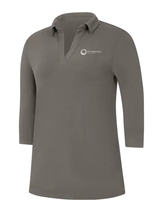 Womens Dark Grey Luxe Knit Tunic w/US Anesthesia Partners Logo