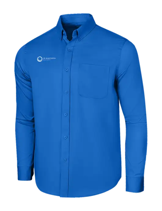 Long Sleeve Royal Blue Superpro React Twill Shirt w/US Anesthesia Partners Logo