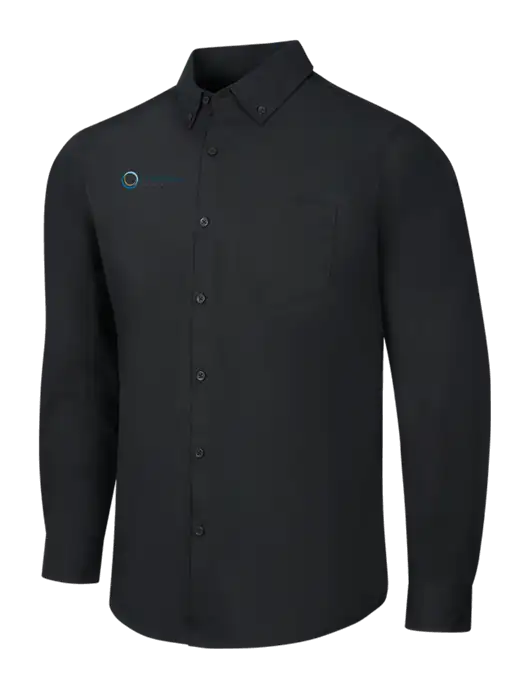 Black Long Sleeve Carefree Poplin Shirt w/US Anesthesia Partners Logo