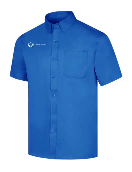Short Sleeve Royal Blue Superpro React Twill Shirt w/US Anesthesia Partners Logo