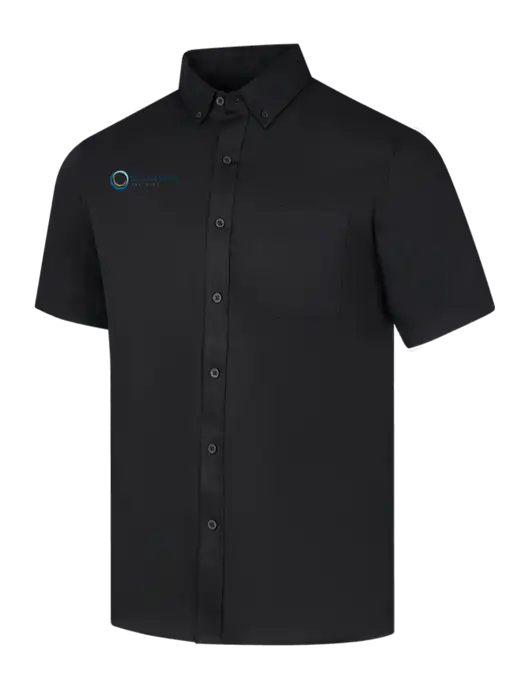 Short Sleeve Deep Black Superpro React Twill Shirt w/US Anesthesia Partners Logo