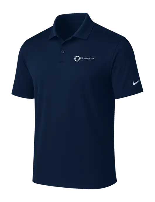 NIKE Navy Victory Solid Polo w/US Anesthesia Partners Logo