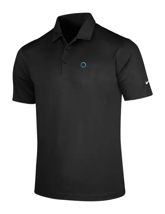 NIKE Black Dri-Fit Vertical Mesh Polo w/US Anesthesia Partners Logo