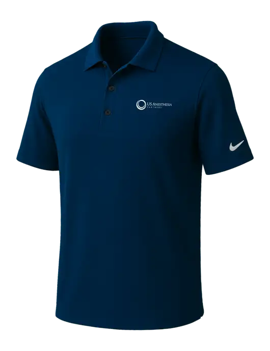 NIKE Navy Dri-Fit Micro Pique Polo w/US Anesthesia Partners Logo