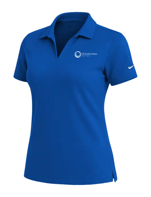 NIKE Royal Womens Dri-Fit Micro Pique Polo w/US Anesthesia Partners Logo