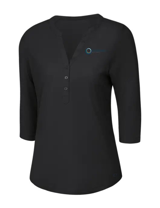 OGIO Blacktop Jewel Henley w/US Anesthesia Partners Logo