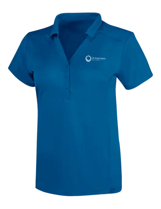 OGIO Royal Blue Womens Framework Polo w/US Anesthesia Partners Logo
