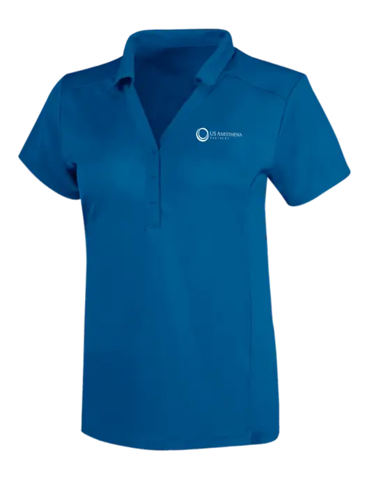 OGIO Royal Blue Womens Framework Polo w/US Anesthesia Partners Logo