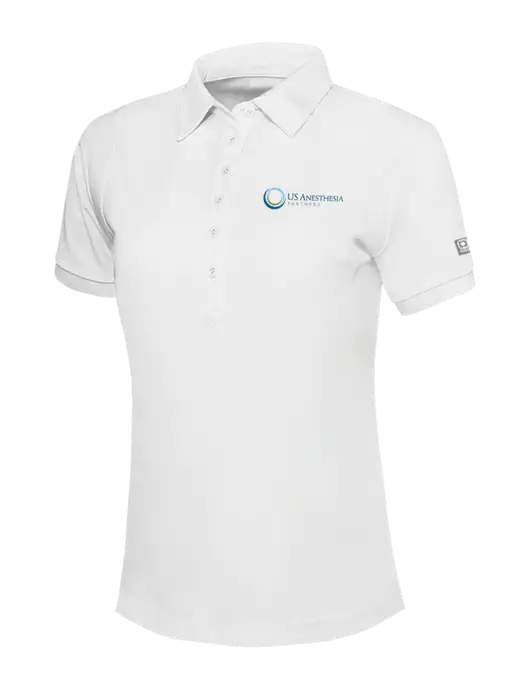 OGIO Womens Bright White Jewel Polo w/US Anesthesia Partners Logo