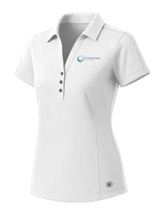 OGIO Womens White ONYX Polo w/US Anesthesia Partners Logo