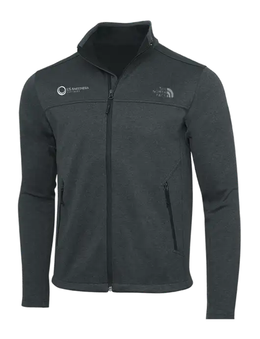 North Face Dark Grey Heather Ridgewall Soft Shell Jacket w/US Anesthesia Partners Logo