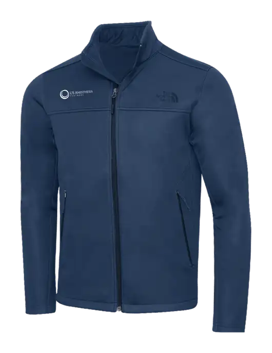 North Face Dark Navy Ridgewall Soft Shell Jacket w/US Anesthesia Partners Logo