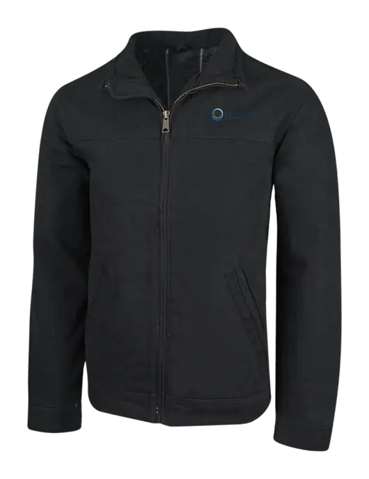 Cornerstone Black Washed Duck Cloth Flannel Lined Work Jacket w/US Anesthesia Partners Logo