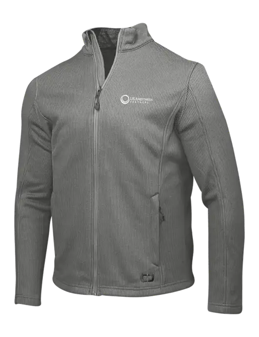 OGIO Medium Grey Grit Fleece Jacket w/US Anesthesia Partners Logo