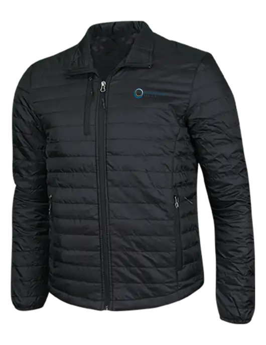 Deep Black Puffy Packable Jacket w/US Anesthesia Partners Logo
