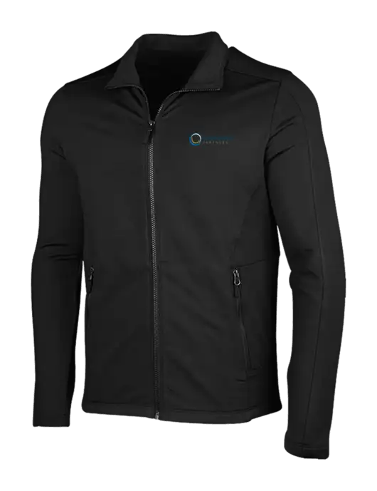 Deep Black Grid Fleece Jacket w/US Anesthesia Partners Logo