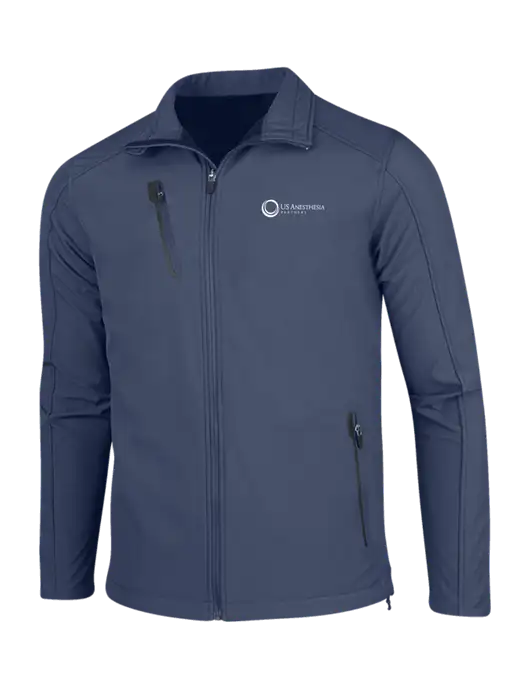 Navy Welded Softshell Jacket w/US Anesthesia Partners Logo