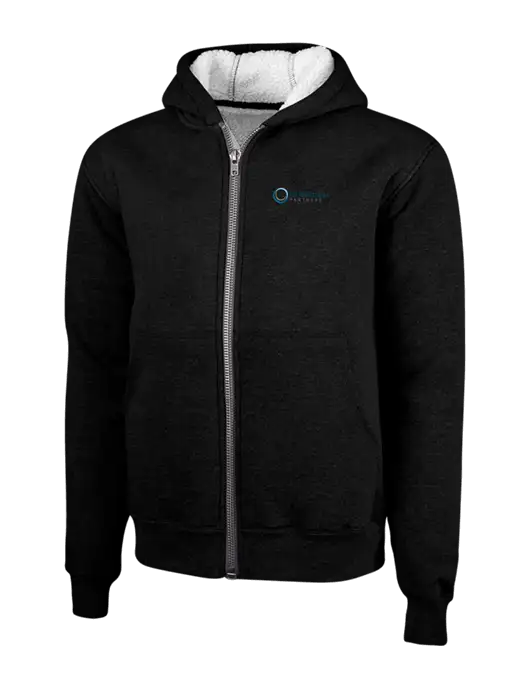 Cornerstone Black Heavyweight Sherpa Lined Hooded Fleece Jacket w/US Anesthesia Partners Logo