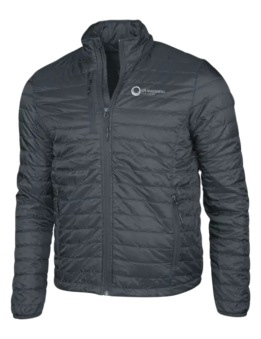 Dark Grey Puffy Packable Jacket w/US Anesthesia Partners Logo