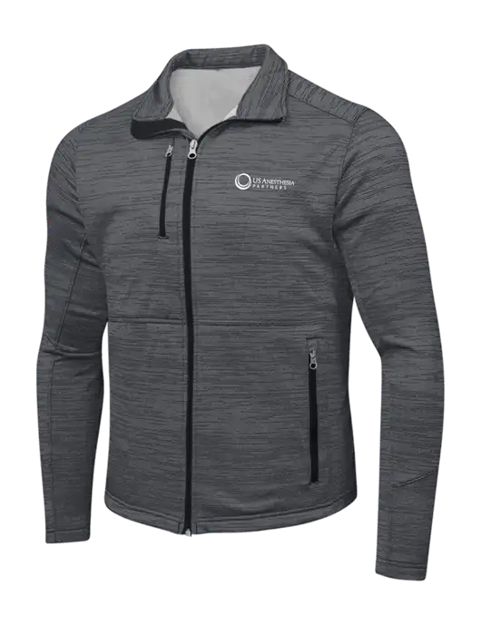 Dark Grey Digi Stripe Fleece Jacket w/US Anesthesia Partners Logo