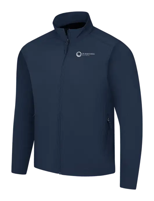 Navy Core Soft Shell Jacket w/US Anesthesia Partners Logo