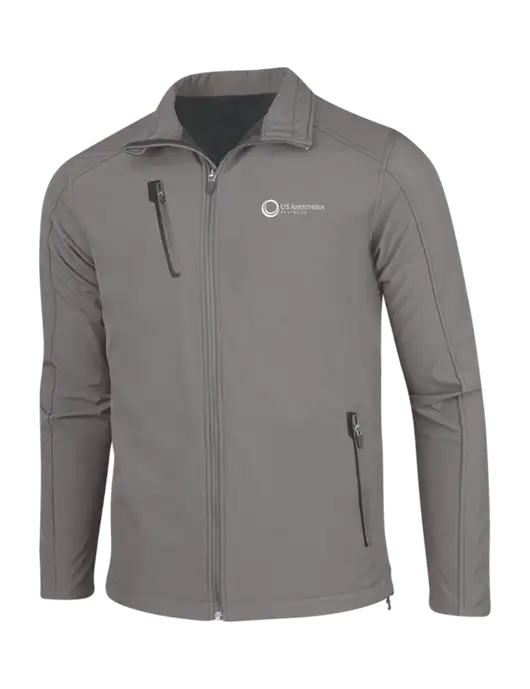 Medium Grey Welded Softshell Jacket w/US Anesthesia Partners Logo