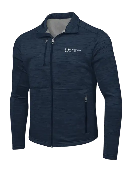 Navy Digi Stripe Fleece Jacket w/US Anesthesia Partners Logo