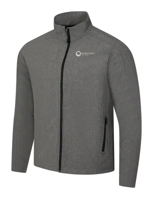 Medium Grey Heather Core Soft Shell Jacket w/US Anesthesia Partners Logo