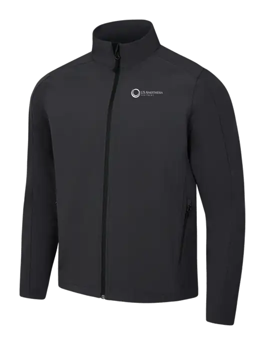 Black Charcoal Heather Core Soft Shell Jacket w/US Anesthesia Partners Logo