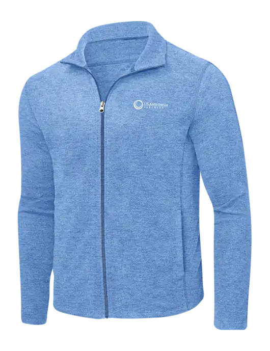 Light Royal Heather Microfleece Full-Zip Jacket w/US Anesthesia Partners Logo