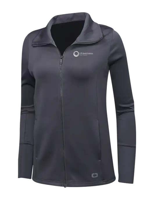 OGIO Dark Grey Womens Endurance Modern Performance Full-Zip w/US Anesthesia Partners Logo