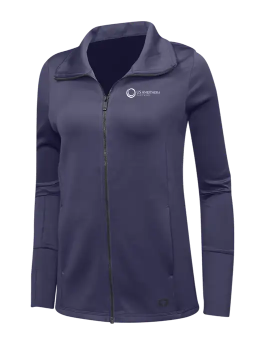 OGIO Navy Womens Endurance Modern Performance Full-Zip w/US Anesthesia Partners Logo