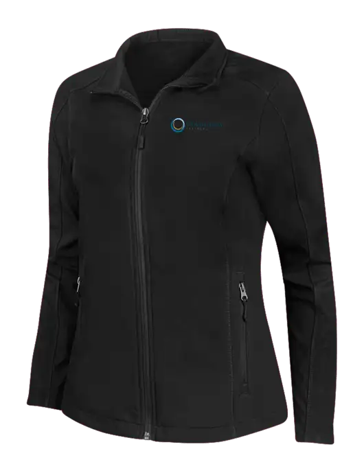 Black Womens Core Soft Shell Jacket w/US Anesthesia Partners Logo