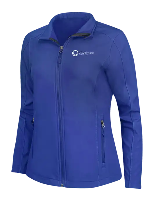 Dark Royal Womens Core Soft Shell Jacket w/US Anesthesia Partners Logo
