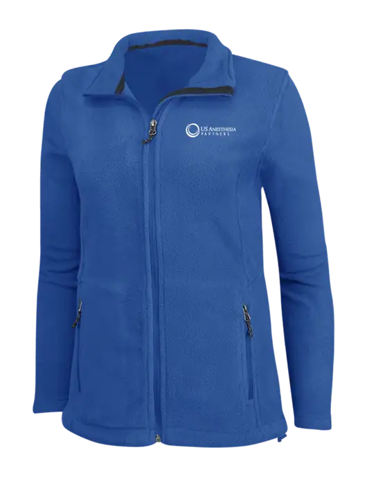 Womens Dark Royal Fleece Jacket w/US Anesthesia Partners Logo