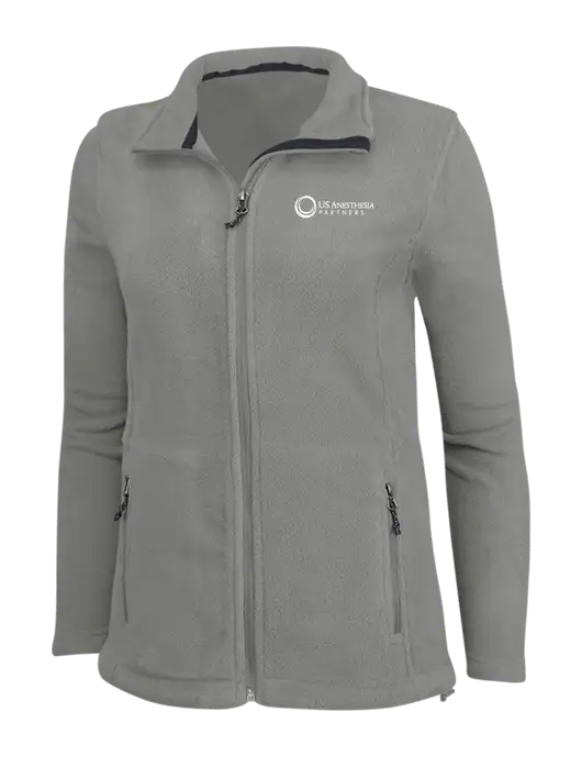 Womens Medium Grey Fleece Jacket w/US Anesthesia Partners Logo