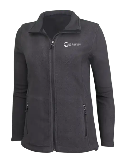 Womens Fleece Dark Grey Jacket w/US Anesthesia Partners Logo