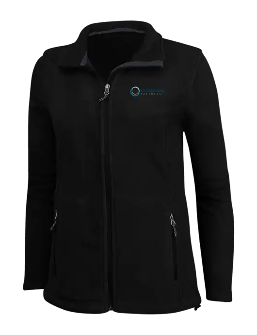 Womens Black Fleece Jacket w/US Anesthesia Partners Logo