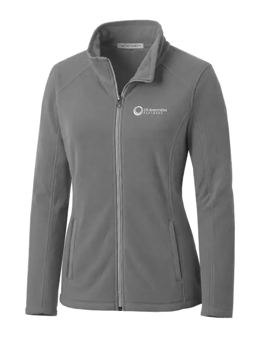 Medium Grey Womens Microfleece Jacket w/US Anesthesia Partners Logo